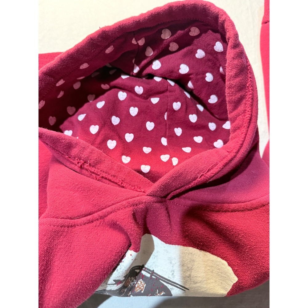 Reflex Girls California Republic Hoodie Pink Heart Lined Sweatshirt Size M 9/10 - Picture 4 of 4